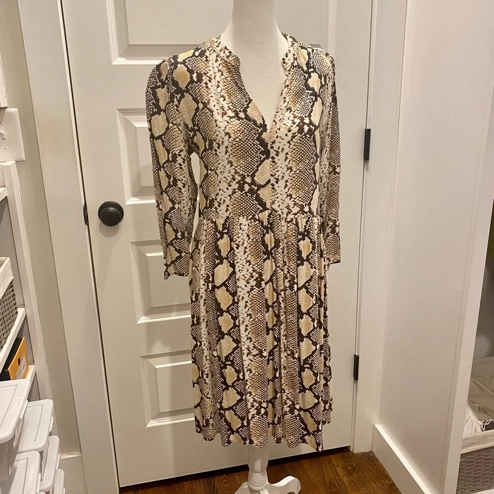 Maeve Snakeprint Skater Dress - Picture 2 of 3